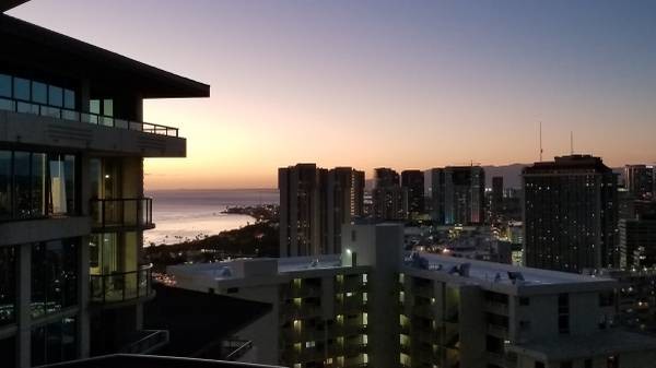 Sunset view from the Lanai! - 1837 Kalakaua Ave