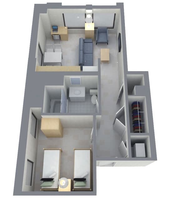 1BR/1BA - The Buckingham