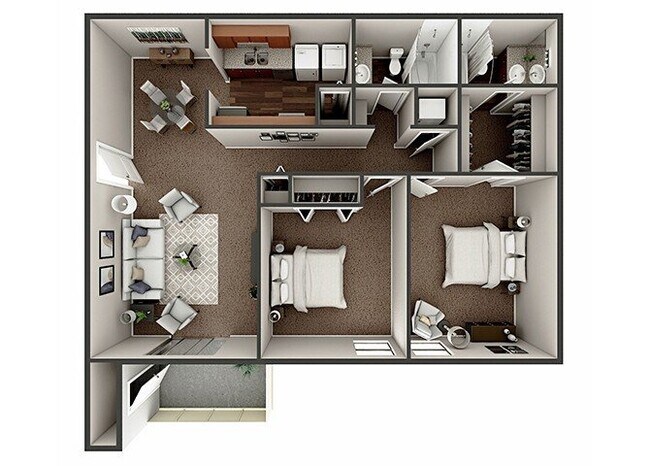 Floorplan - River Crossing Apartments