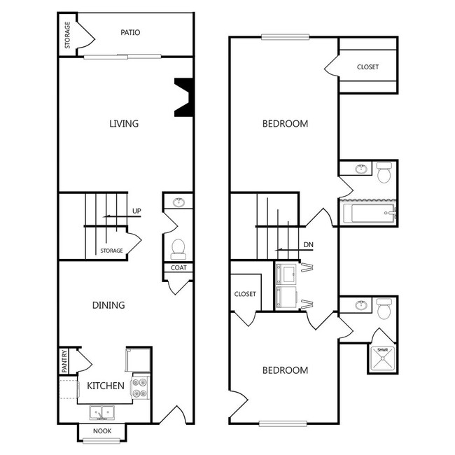 Floorplan - Preston Racquet Club Apartments