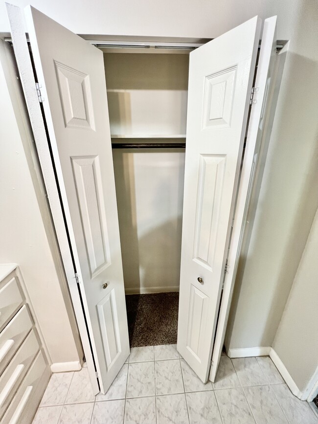 Explore the spacious closet design, perfect for all your storage needs. - The Kimberly Apartments