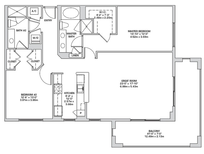 2BR/2BA - City Place South Tower