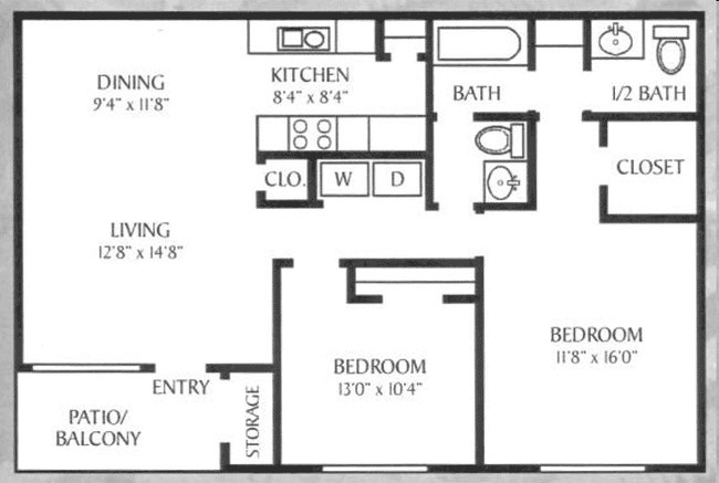 2BR/1.5BA - Windfern Pointe Apartments