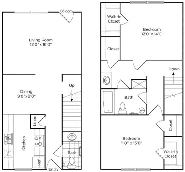 Floorplan - Emerson Apartments at Town Lake