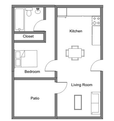 1BR/1BA - Greenwood Apartments