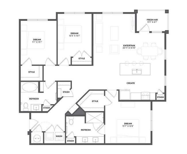 C1 Floor Plan - Conclave Glenwood
