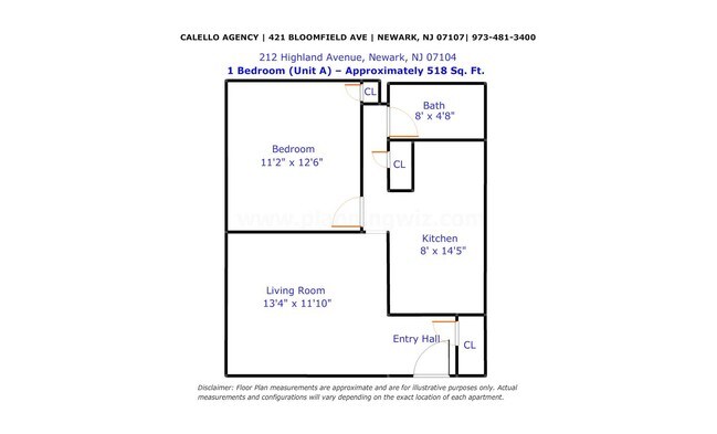 1BR/1BA - 212 Highland Ave
