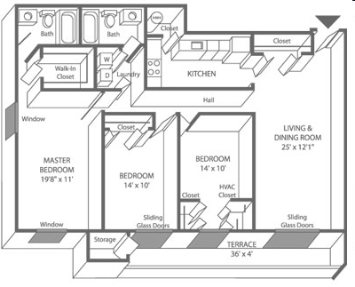 3BR/2BA - Valley Forge Towers West