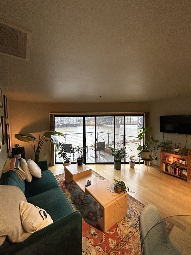 Living Room area, view from dining room table - 710 NW Naito Pky