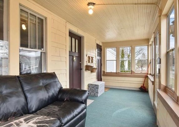 Shared front porch with private entries. - 2348 Superior St