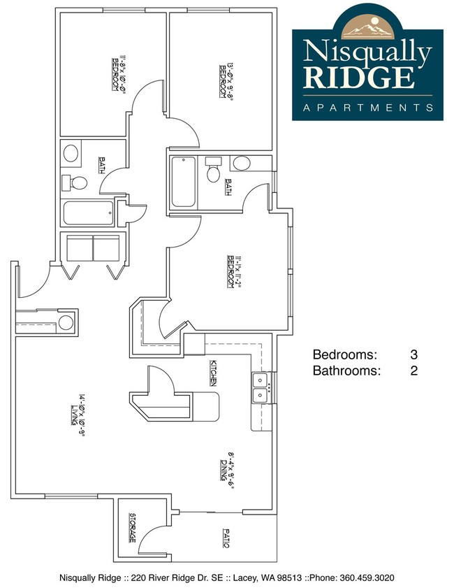 3BR/2BA - Nisqually Ridge