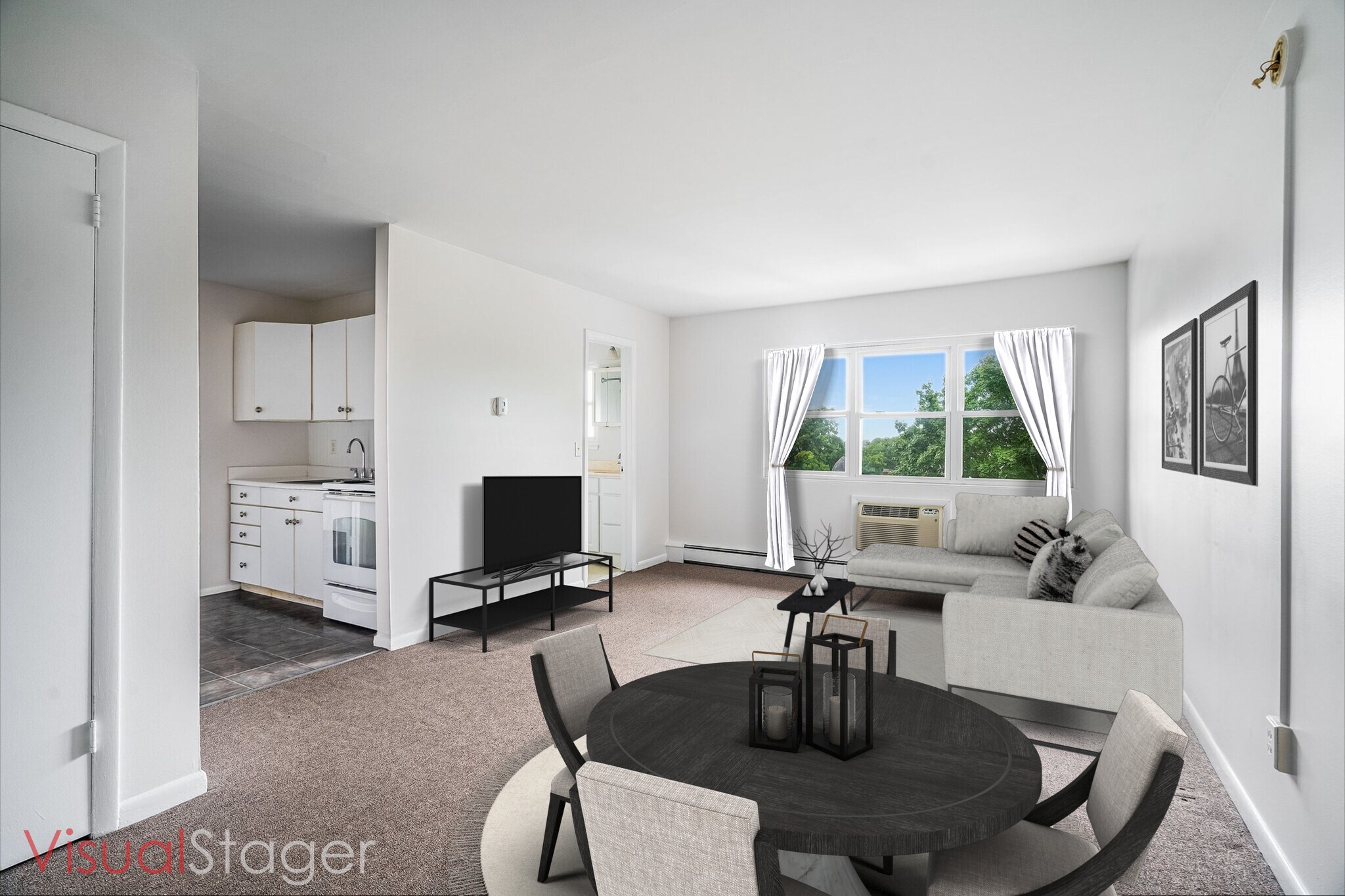Living Room- Staged, Similar Unit - 18 Fairfield Ave