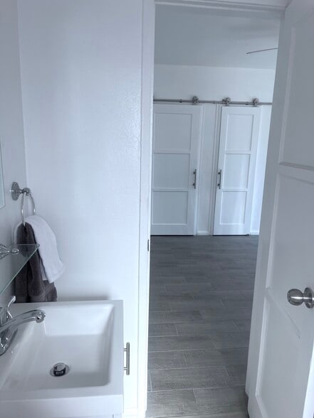 Bathroom _ View Toward Living Area - 128 Elm Ave