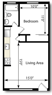 1BR/1BA - Clarkson Commons