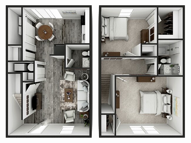 2BD/1.5BA Floorplan - The Tide