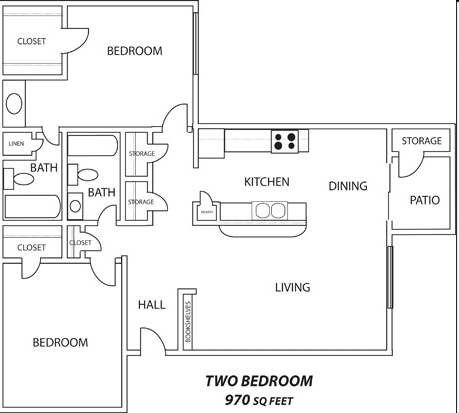 2BR/2BA - Southstead Apartments