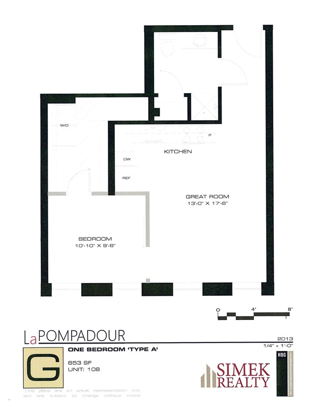 Floorplan - La Pompadour Apartments