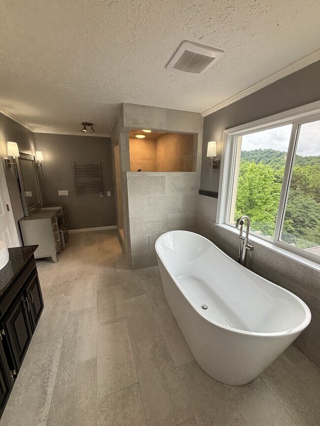 primary bathroom with shower & tub - 4627 Mountain View Dr