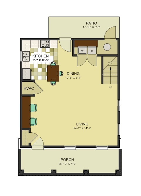 2 bed \ 2 bath house bottom floor - The Bungalows of Auburn Village