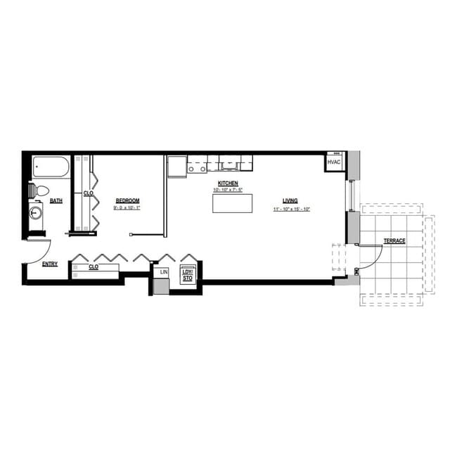 Floorplan - Parisian on Vine Apartments