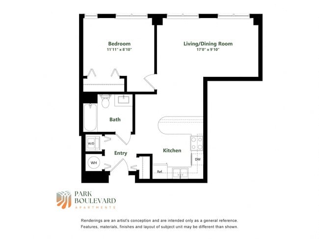 Floorplan - Park Boulevard 3B