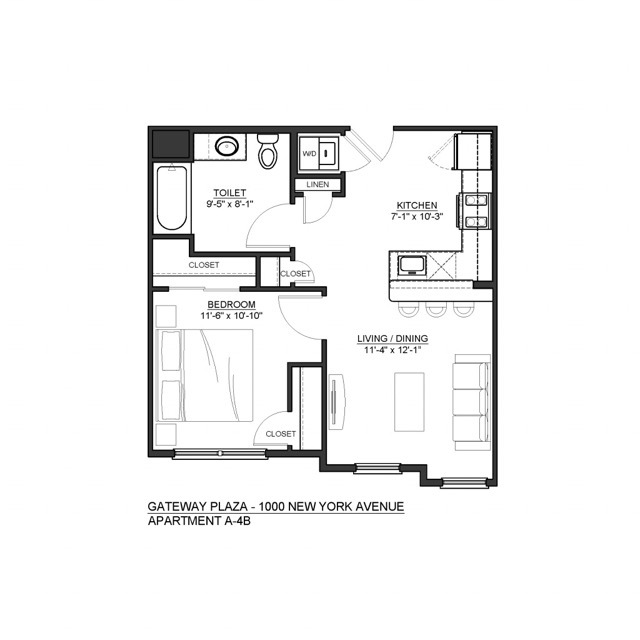 Floorplan: A4-B - Gateway Plaza