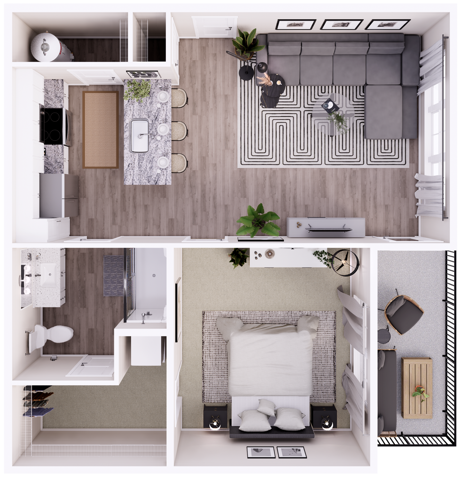 Legacy 1A-3D Floorplan - Legacy at Jeffrey Park