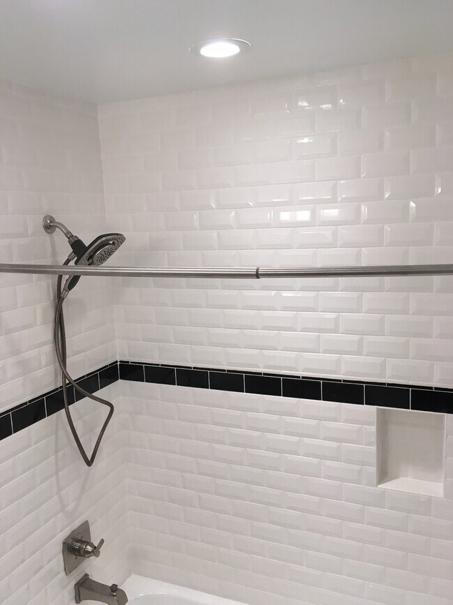Subway tile shower - 1331 Vermont Ave NW