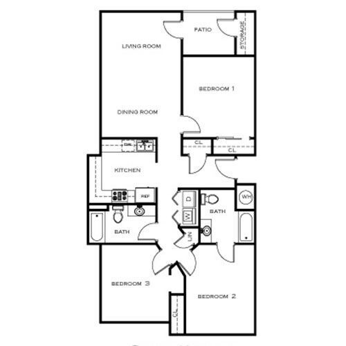 Floorplan - South Creek Apartments