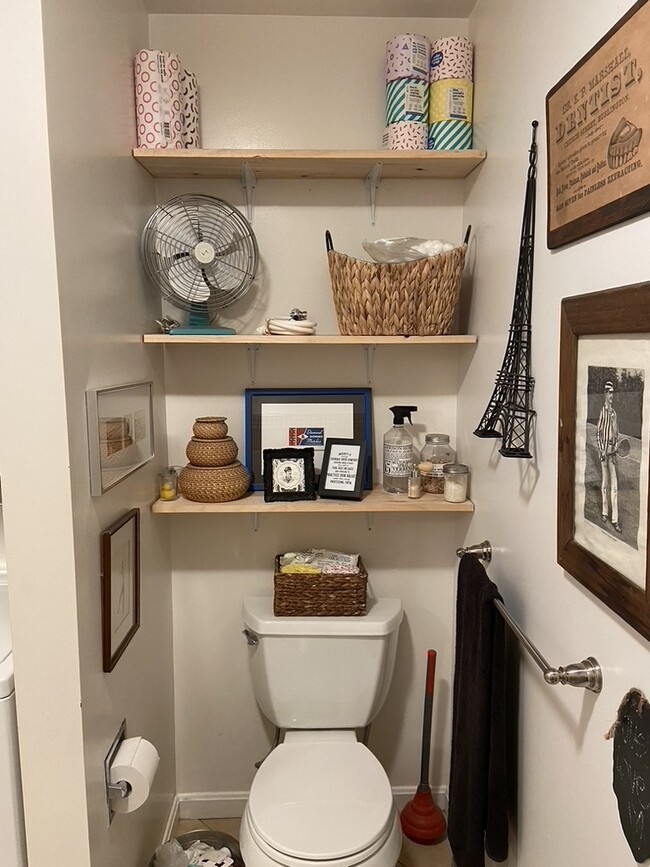 Upstairs full bath shelves - 105 Sugar Tree Ln