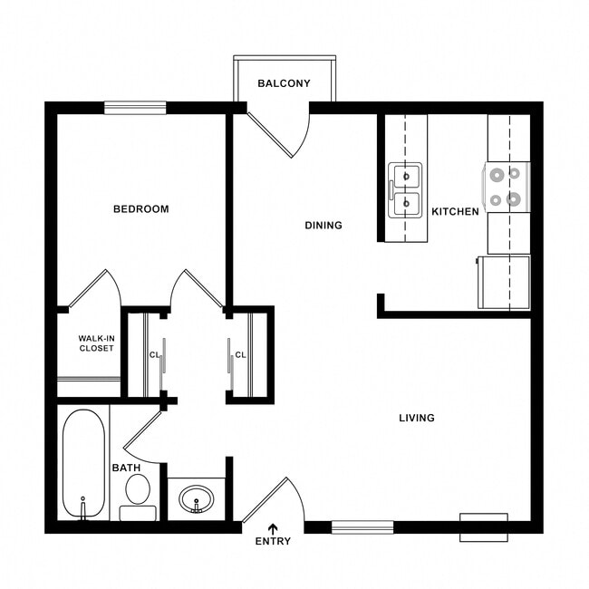 Floorplan - Hollywood Apartments
