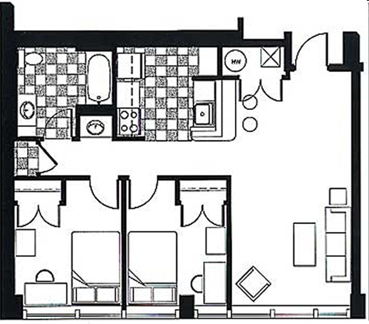 2BR/1BA - Arlington Park Apartments