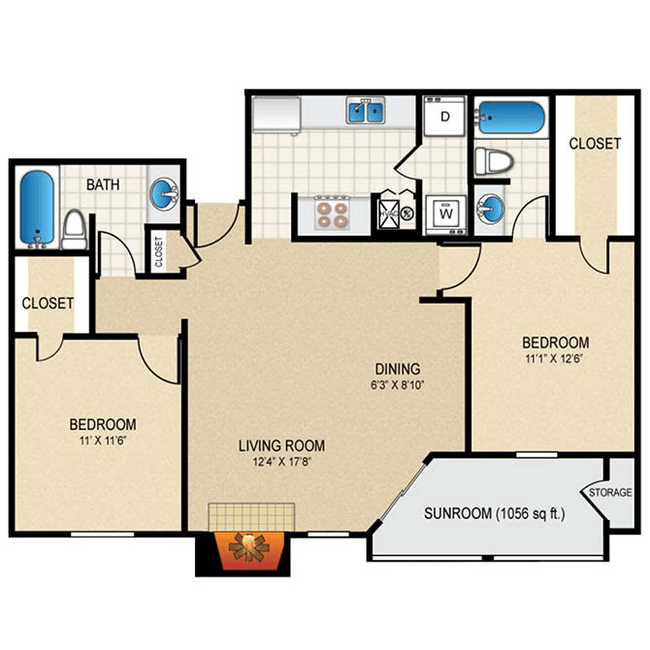Floorplan - Highland Park Apartment Homes