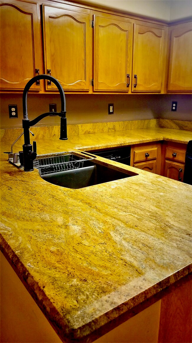 The Kitchen has luxury granite countertops, and an undermount double sink with bronze utility faucet - 18118 Flynn Dr