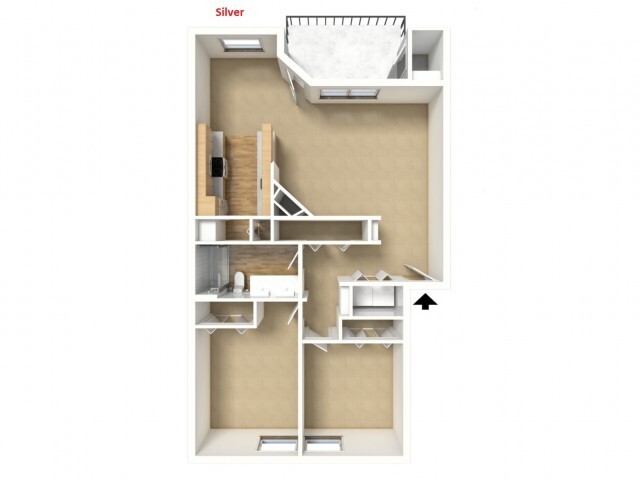 Silver 3D - 2 Bedroom, 1 Bathroom - Avalon Park