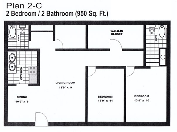 Plan 2-C - 74 Lyerly Place Apartments