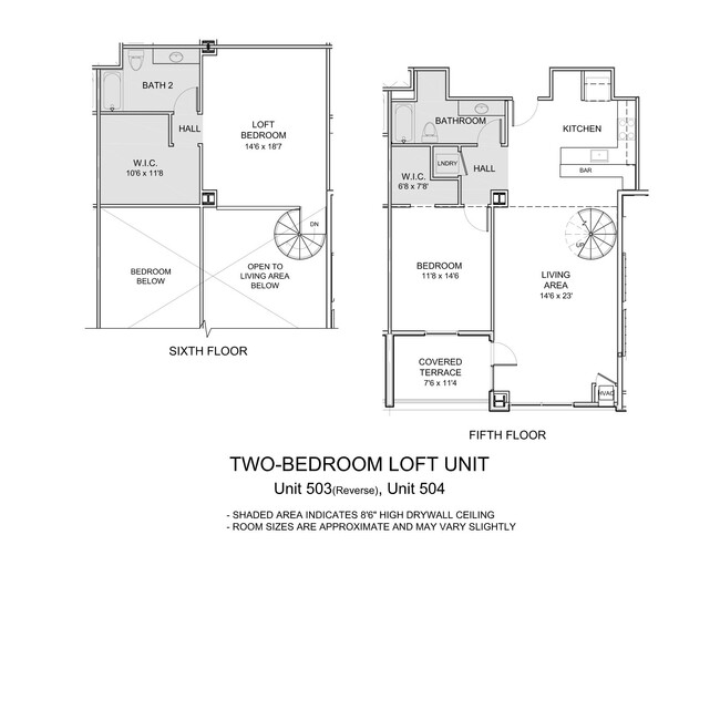 Two-Bedroom Loft Unit - The 1500 Condominium