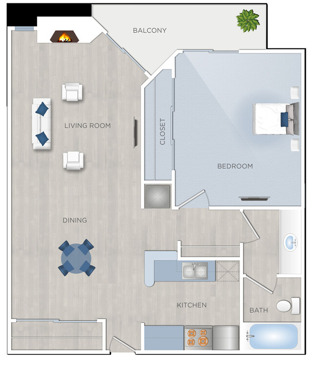 Floorplan - Chelsea Court Apartments