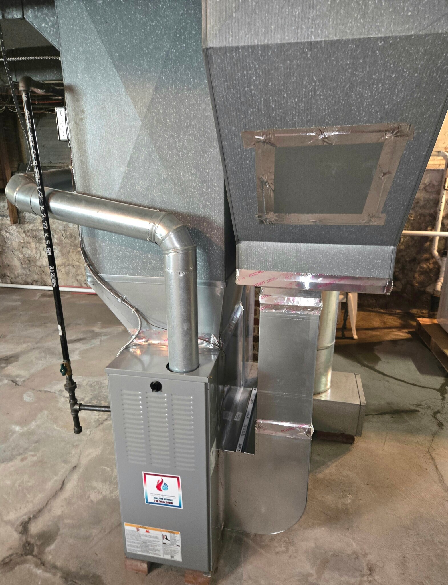 Newer furnace for lower rental unit to right - 414 Taunton Pl