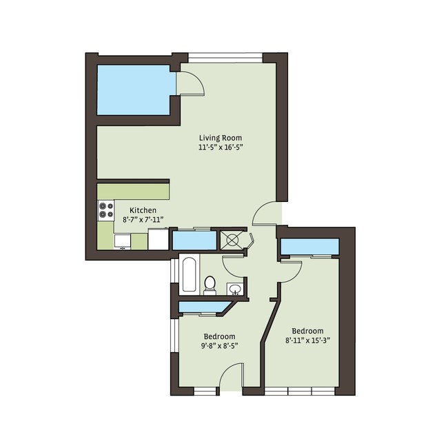 Floorplan - 5401-5405 S. Drexel  Boulevard