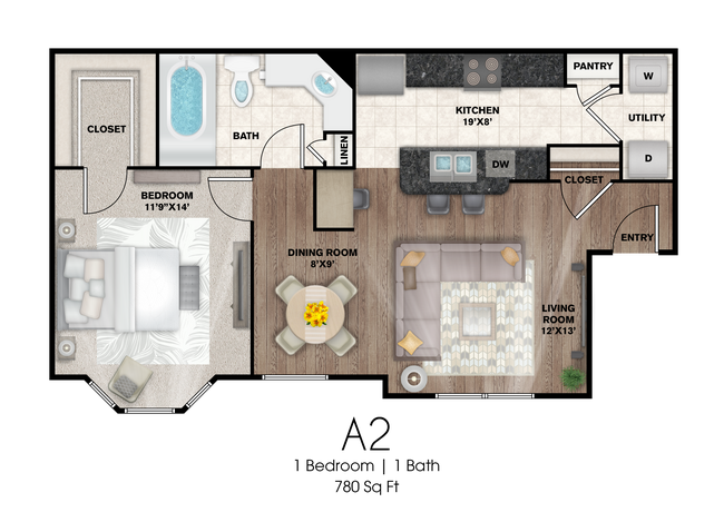 A2-780Sf.png - Flats on Chapel Apartments