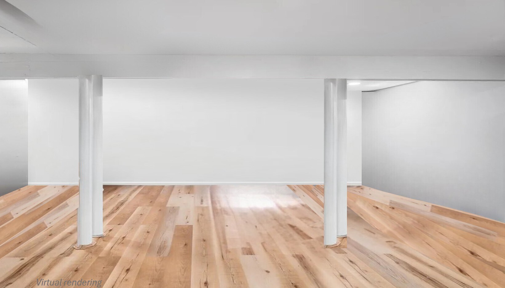 Remodelled basement -partial view rendering - 10 Lundy Ln