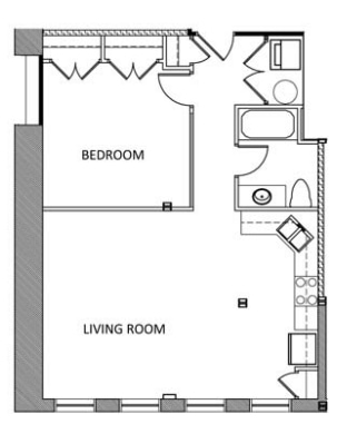 1BR/1BA - The Hancock Building