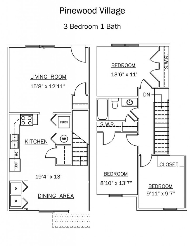 3BR/1BA - Pinewood Village