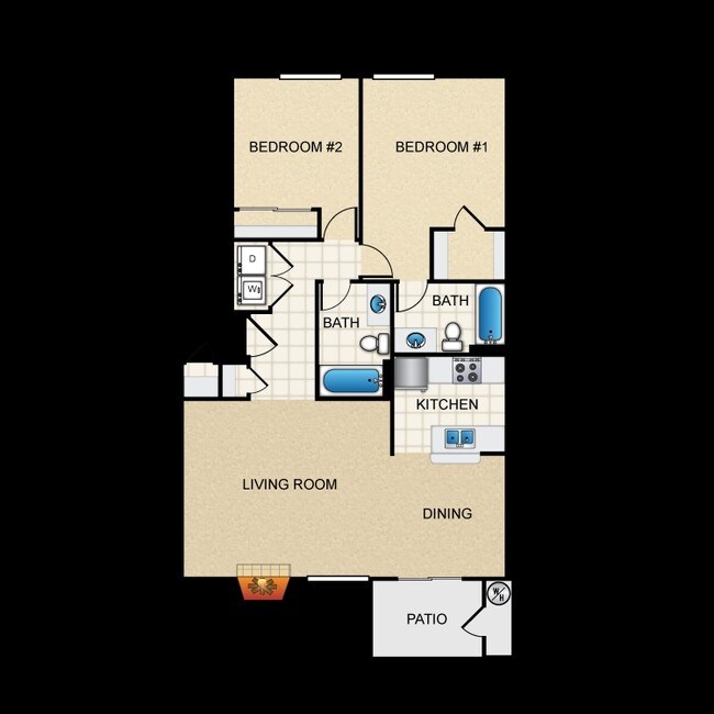 2BR/2BA - Grouse Run Apartments