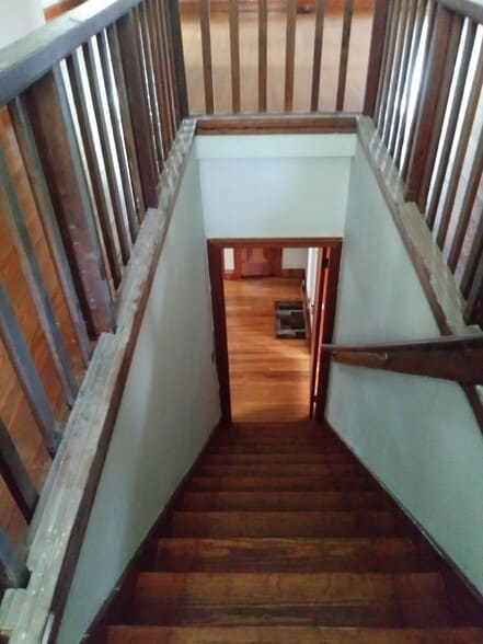 looking down staircase - 2120 Allston Ave