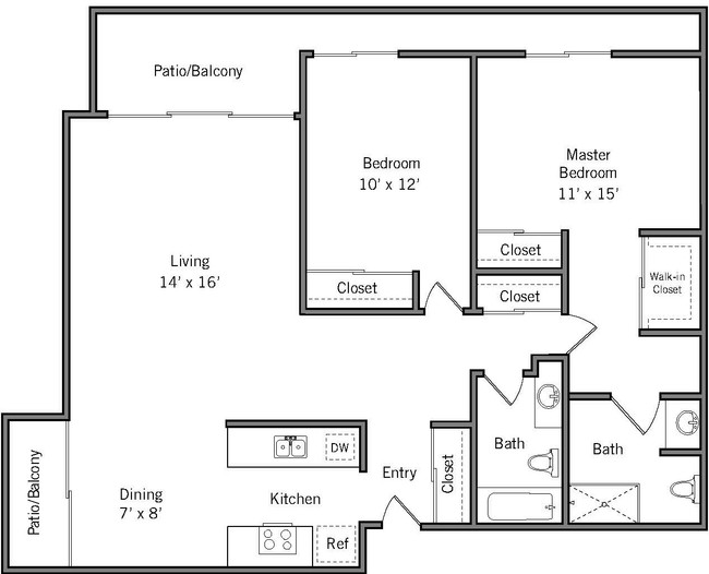 Floorplan - Americana Apartments