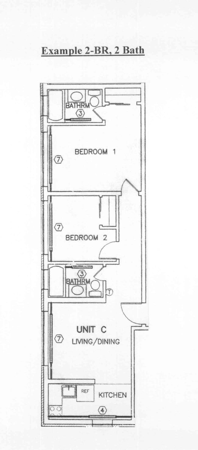 2 BR Layout - Sumner House