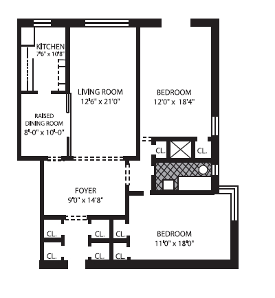 2BR/1BA - The Hyde Park