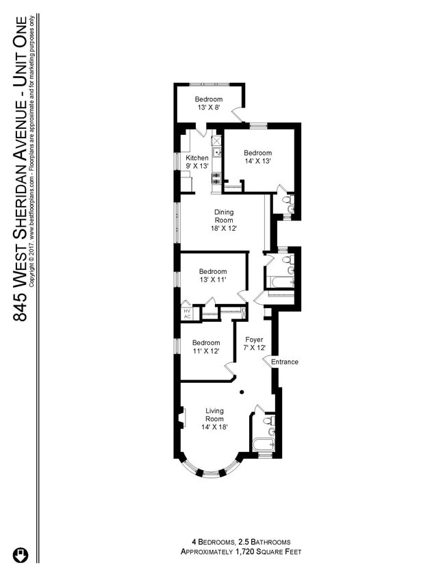 Floorplan - 845 W. Sheridan